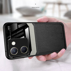Vivo Y200 Pro 5G Premium Leather Lens Protective Case