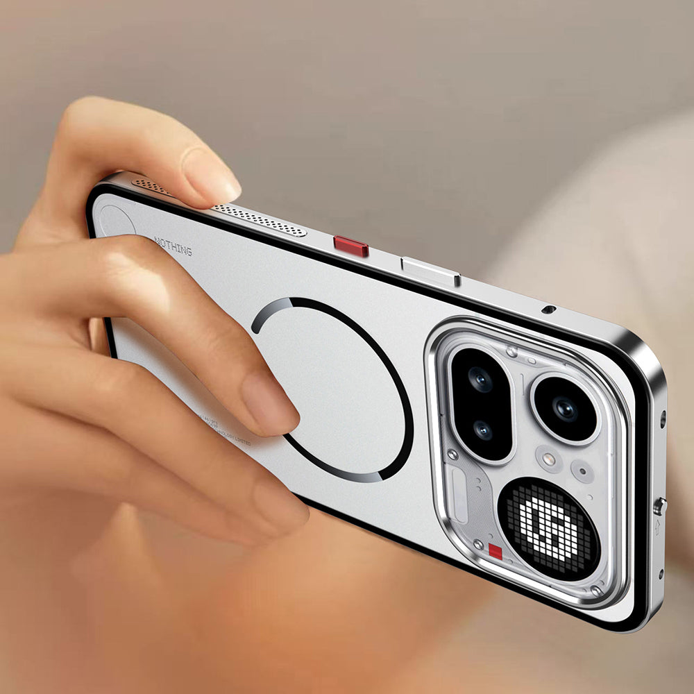 Nothing Phone 4a Pro 5G Aluminium Metal Bumper Shield Transparent Back Case