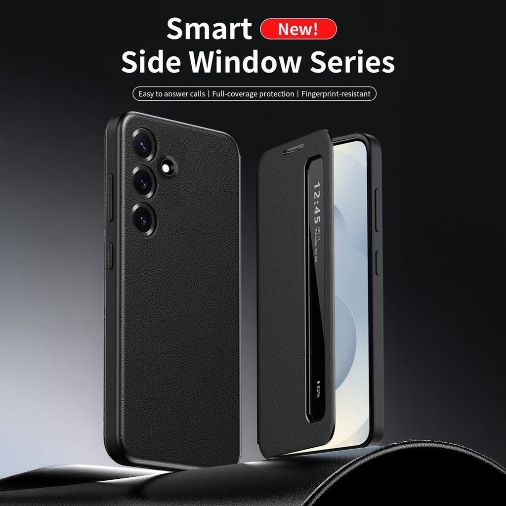 Samsung Galaxy A36 5G Smart Side Window Flip Leather Case
