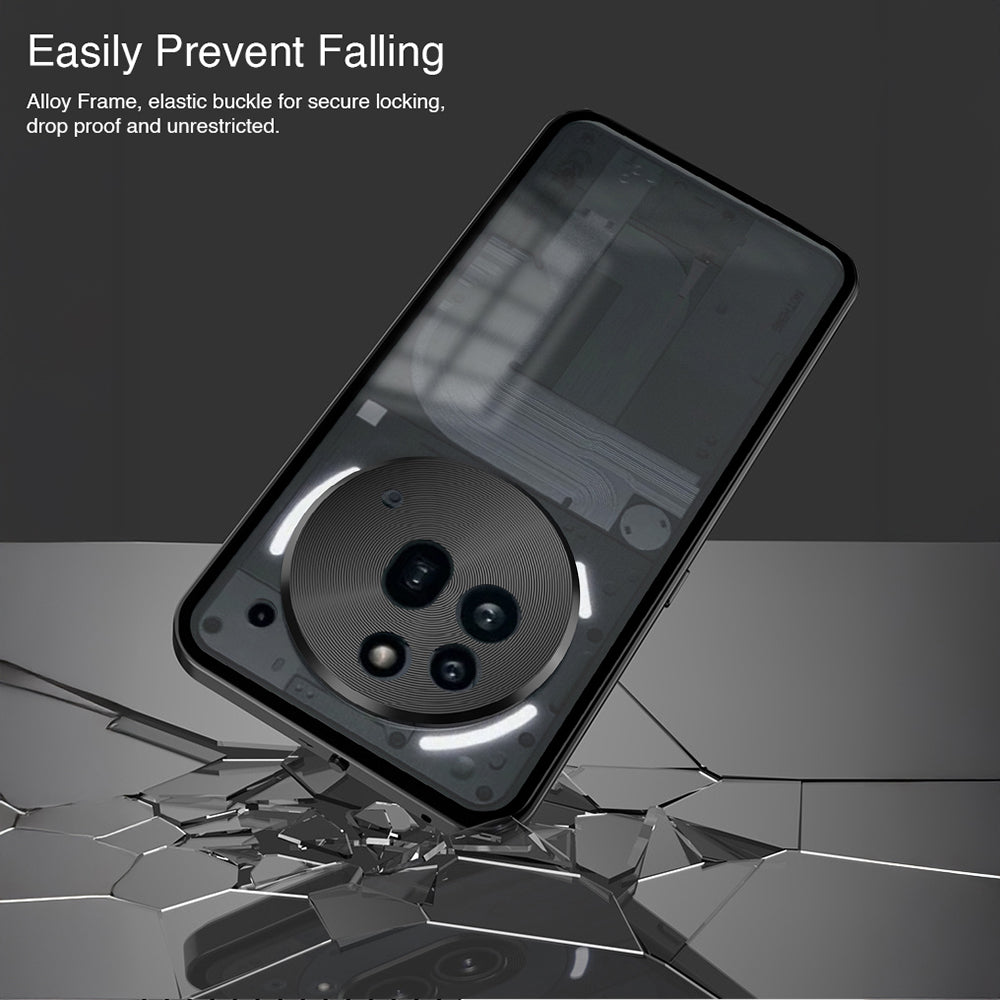 Nothing Phone 3a Pro 5G Aluminium Metal Bumper Shield Transparent Back Case