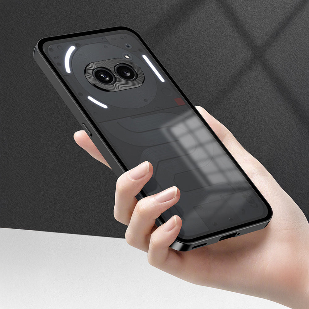 Nothing Phone 2a 5G Aluminium Metal Bumper Shield Transparent Back Case