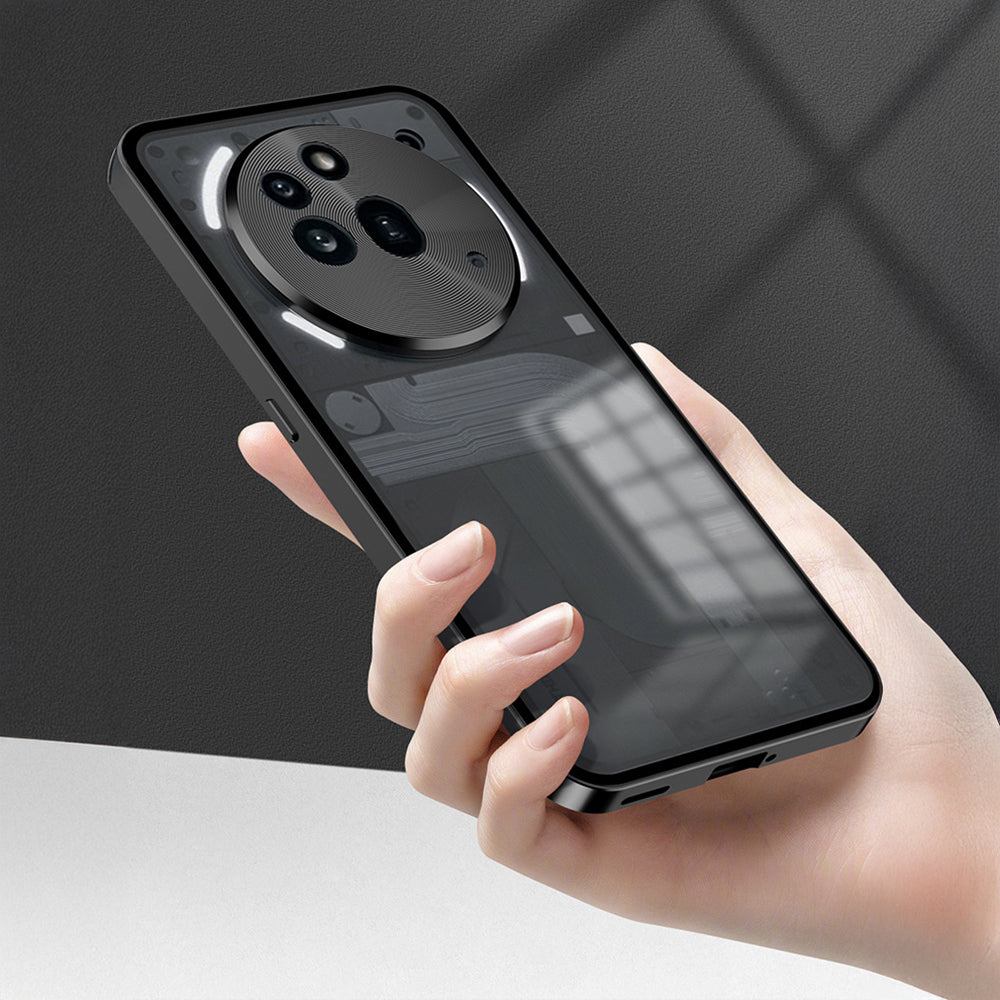 Nothing Phone 3a Pro 5G Aluminium Metal Bumper Shield Transparent Back Case
