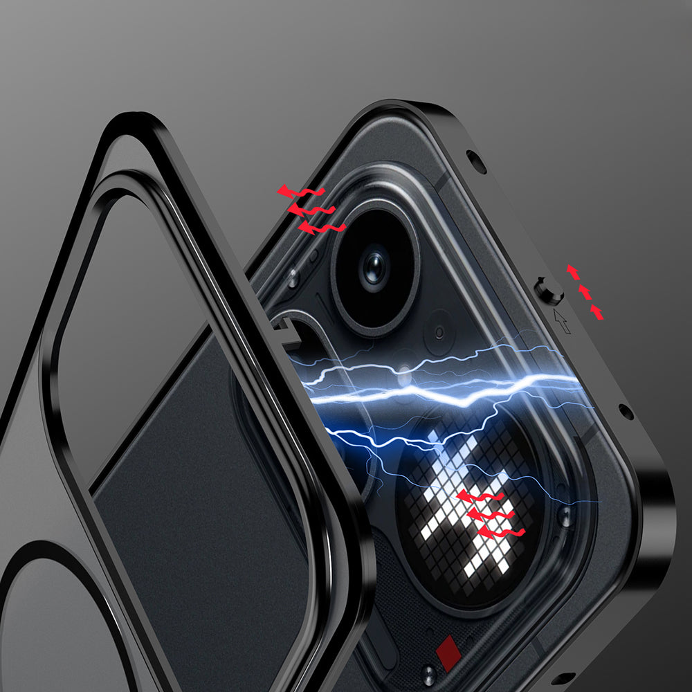 Nothing Phone 4a Pro 5G Aluminium Metal Bumper Shield Transparent Back Case