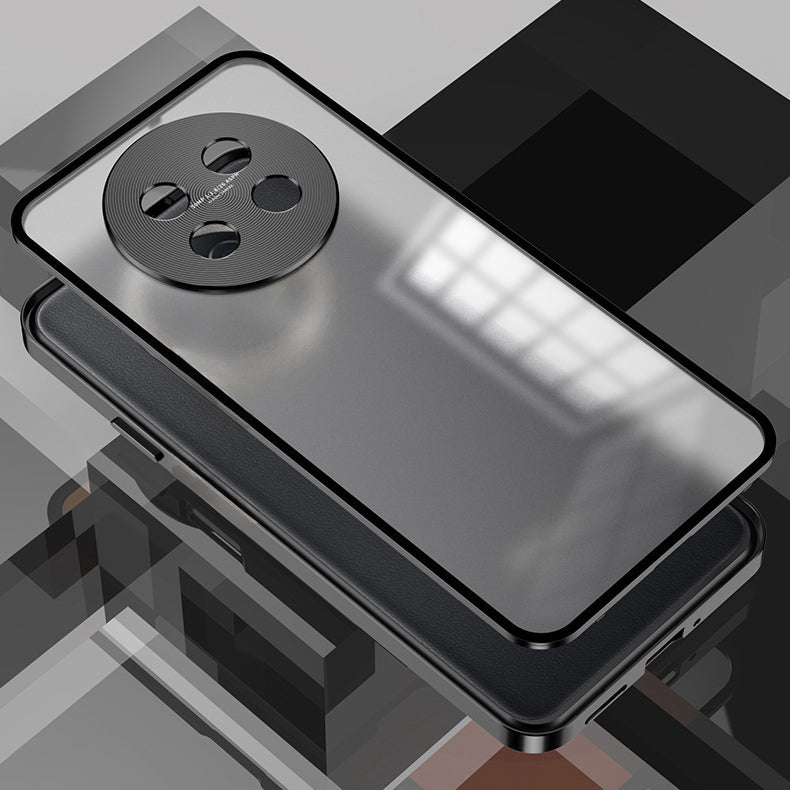 Oppo F31 Pro+ 5G Aluminium Metal Bumper Shield Transparent Back Case