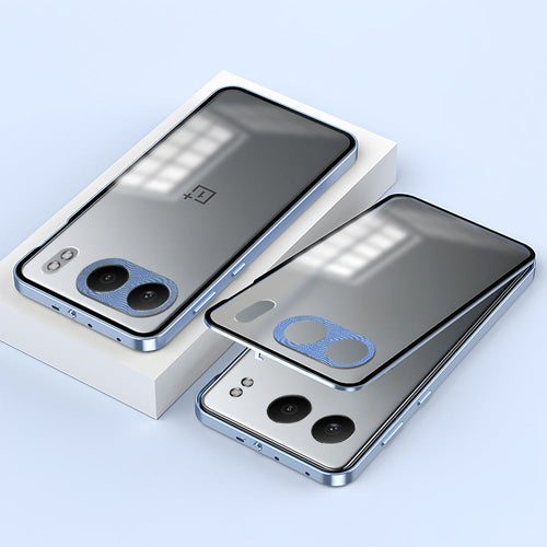 OnePlus Nord 4 5G Aluminium Metal Bumper Shield Transparent Back Case