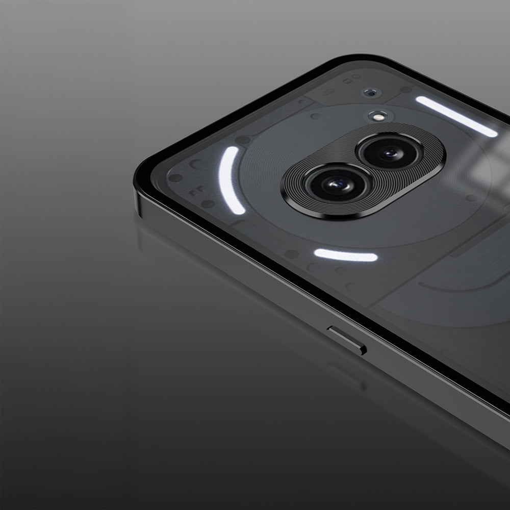 Nothing Phone 2a 5G Aluminium Metal Bumper Shield Transparent Back Case