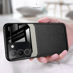 Vivo Y200 5G Premium Leather Lens Protective Case