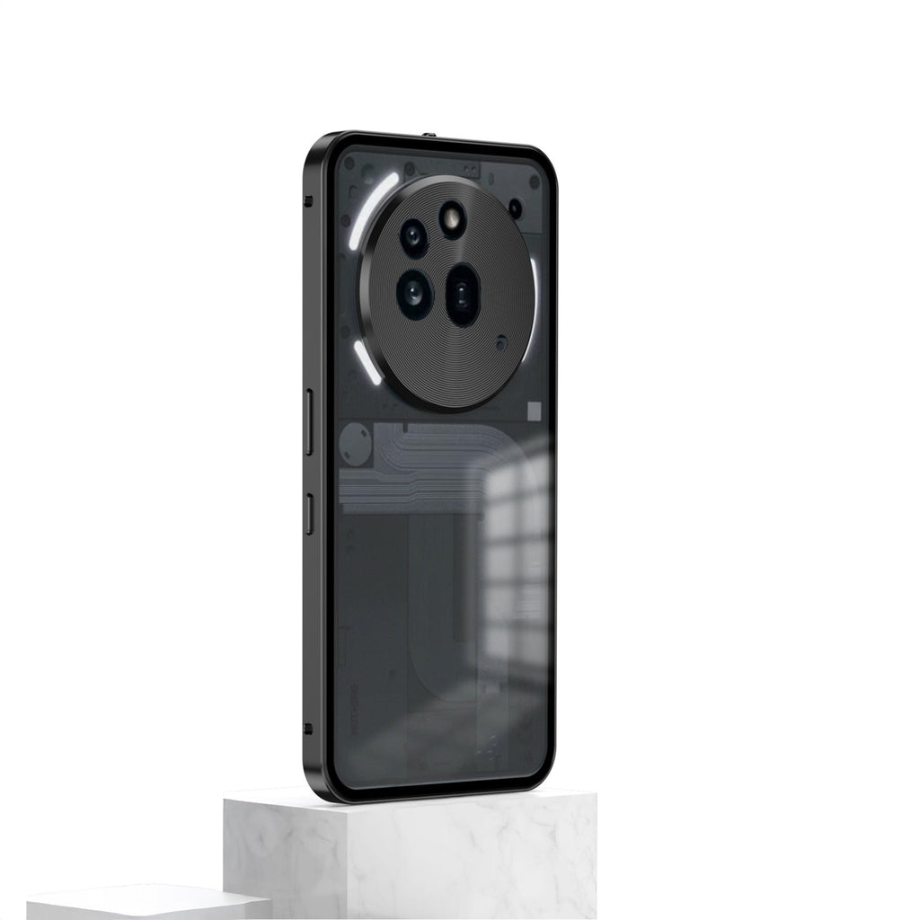 Nothing Phone 3a Pro 5G Aluminium Metal Bumper Shield Transparent Back Case