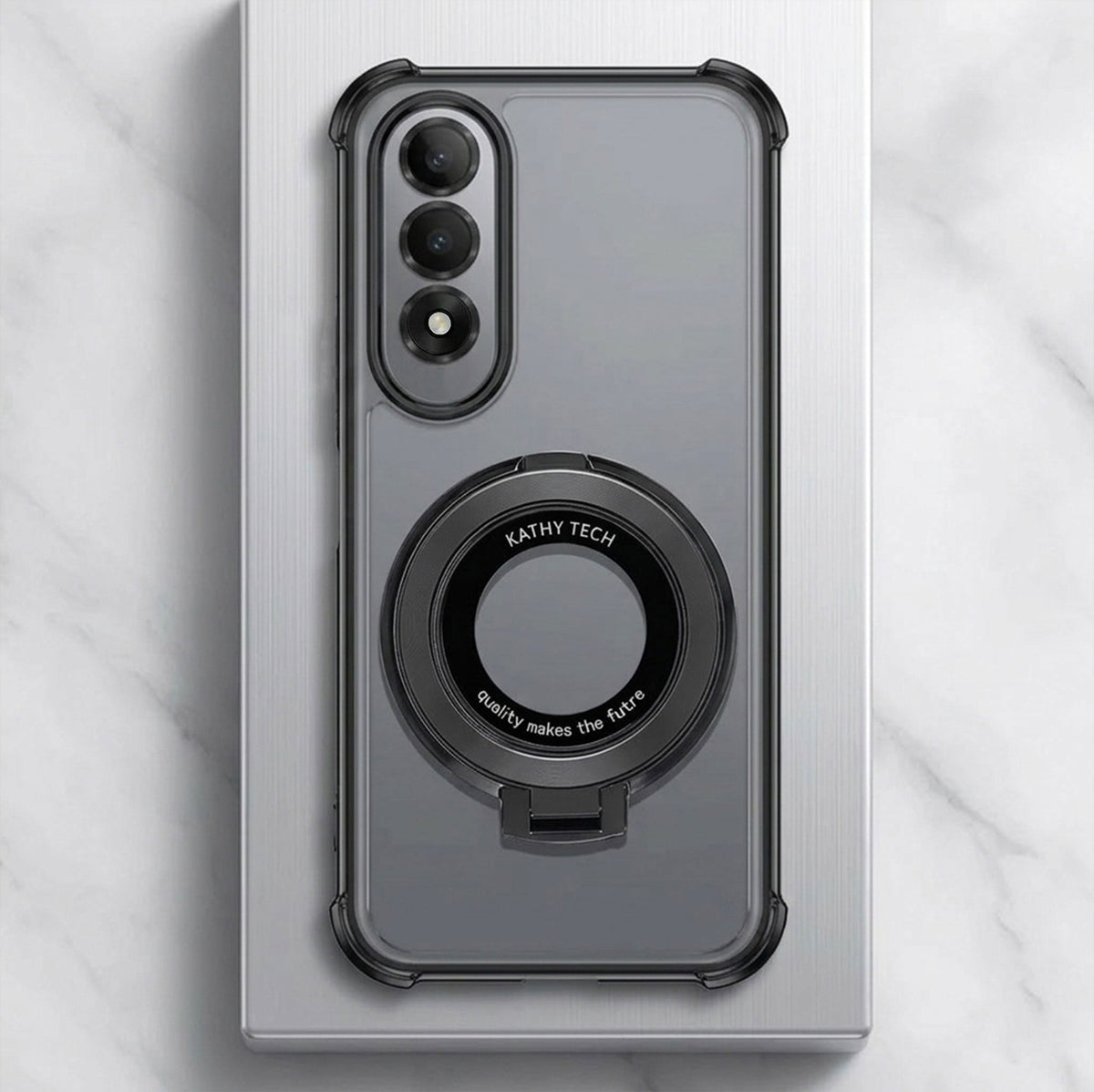 OnePlus Nord 5 5G Original Luxury Magnifier Ring Stand Shockproof Airbags Corner Case