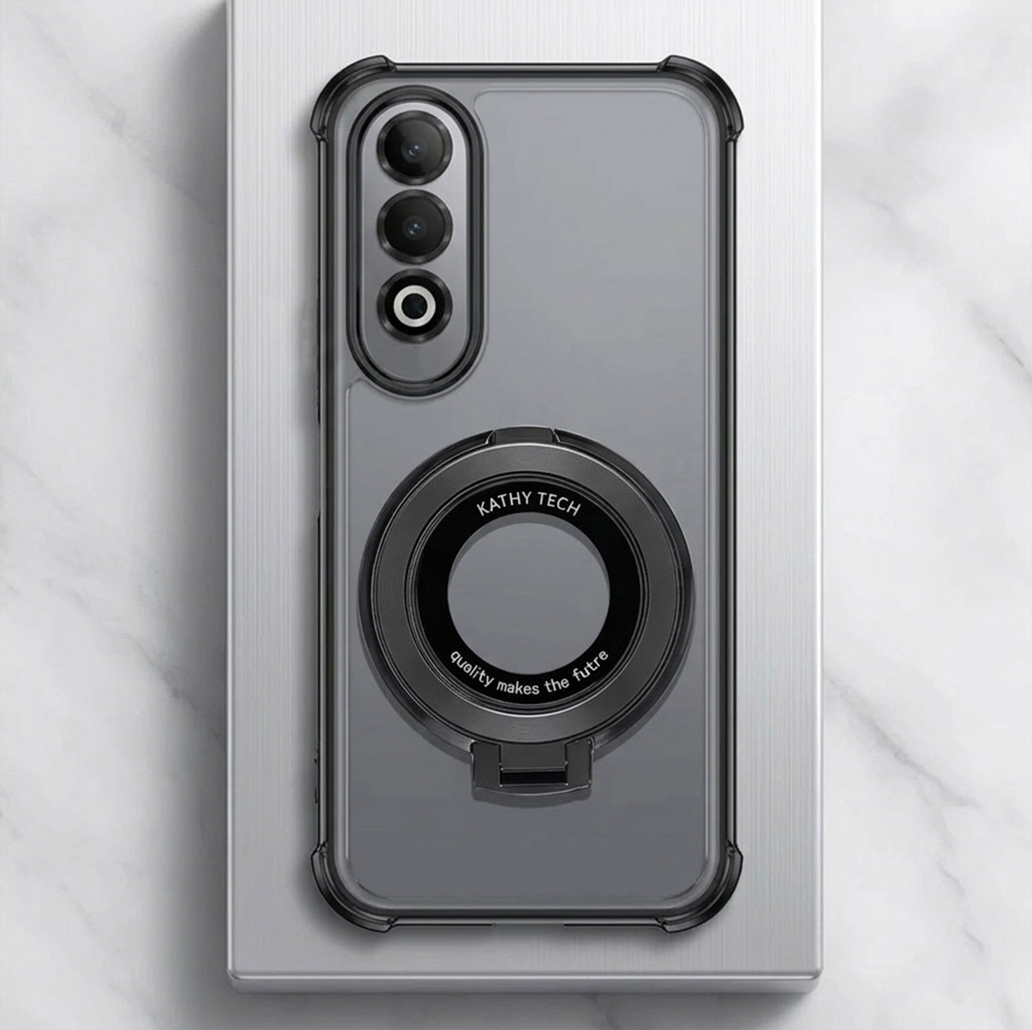 OnePlus Nord CE4 5G Original Luxury Magnifier Ring Stand Shockproof Airbags Corner Case