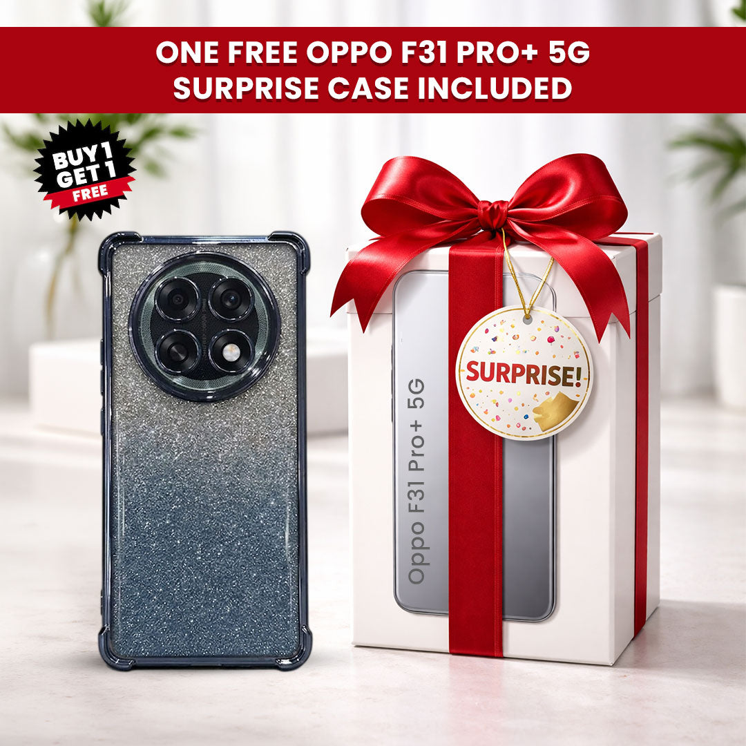 Oppo F31 Pro+ 5G Luxury Shimmer Shockproof Airbag Case (Buy 1 Get 1 Free Surprise Cover)