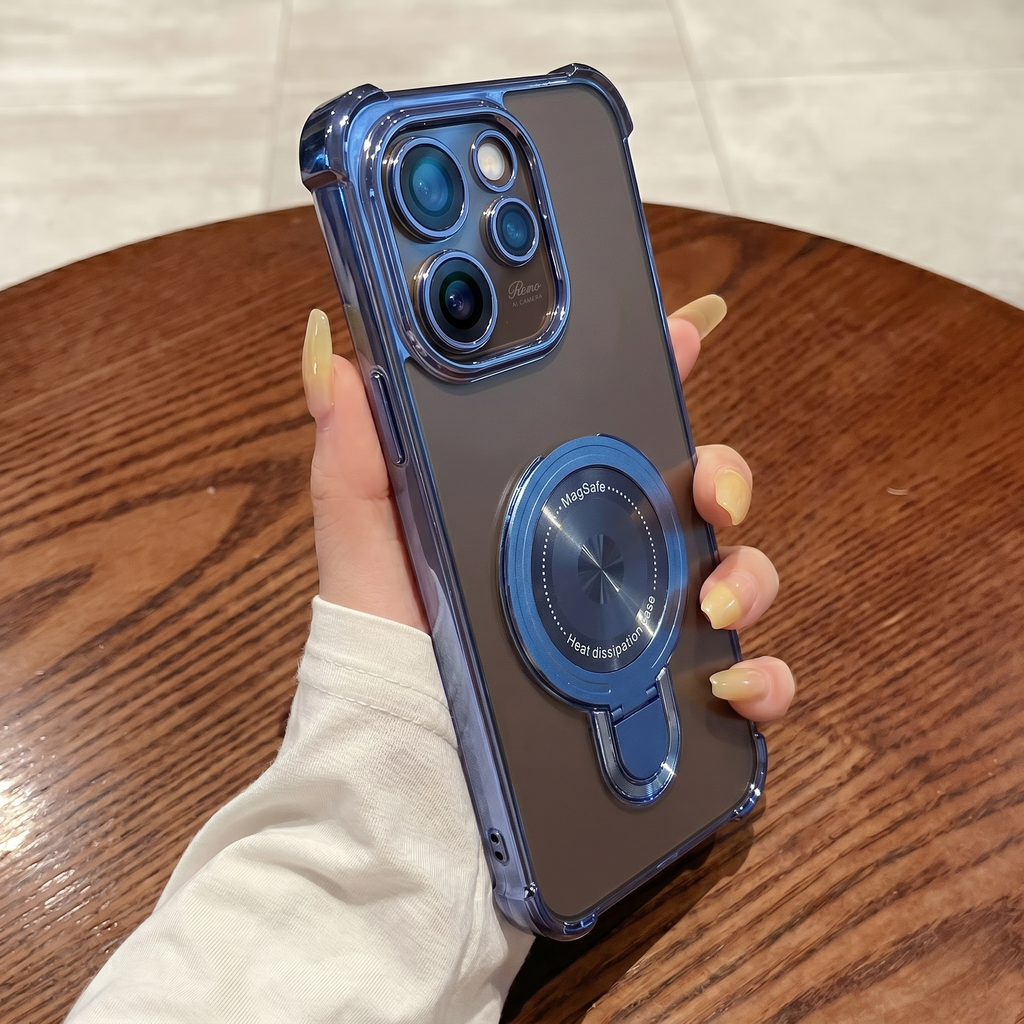 Oppo Reno 15 Pro Mini 5G Luxury Four Corner Invincible Bracket Ring Stand Case