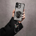 Oppo A5 Pro 5G Shockproof Shimmer Butterfly Stand Case with Charm Strap