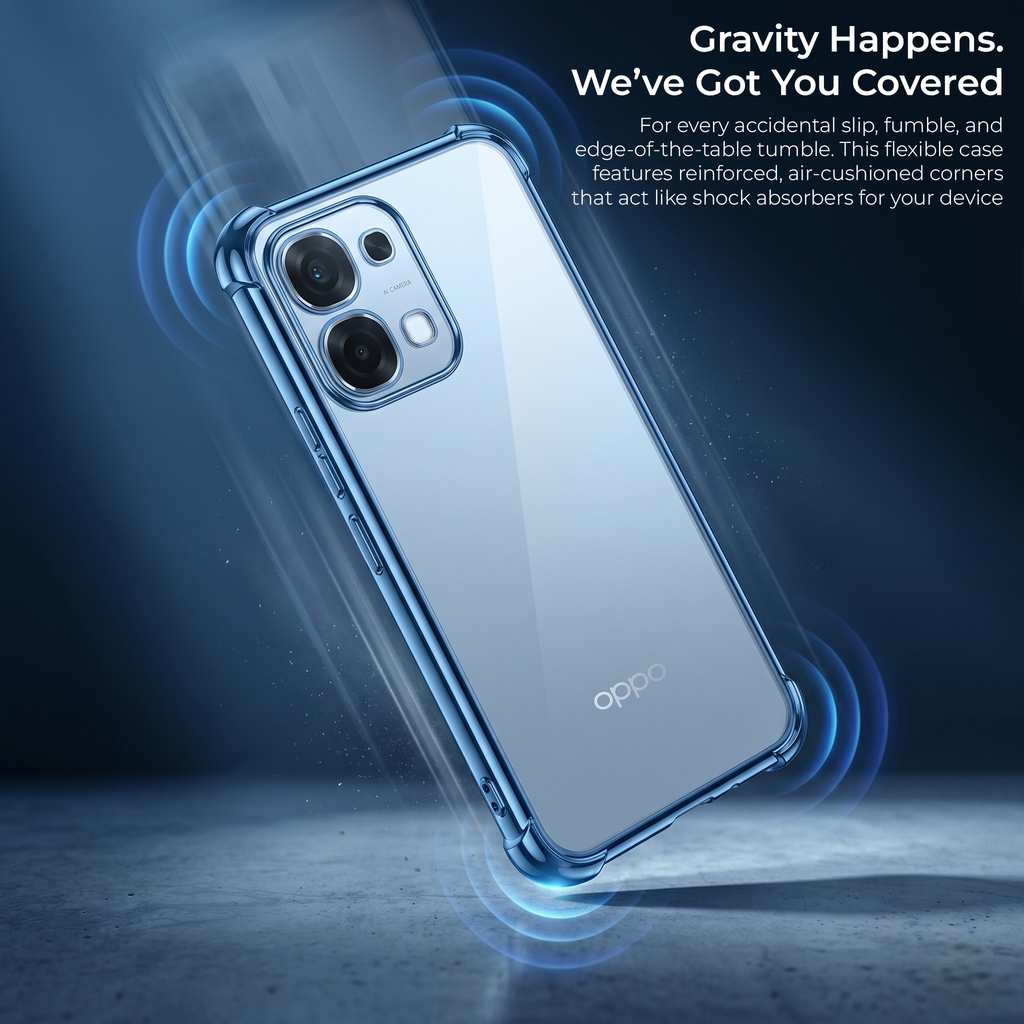 Oppo F31 5G Anti-Yellow Electroplating Transparent Airbags Case