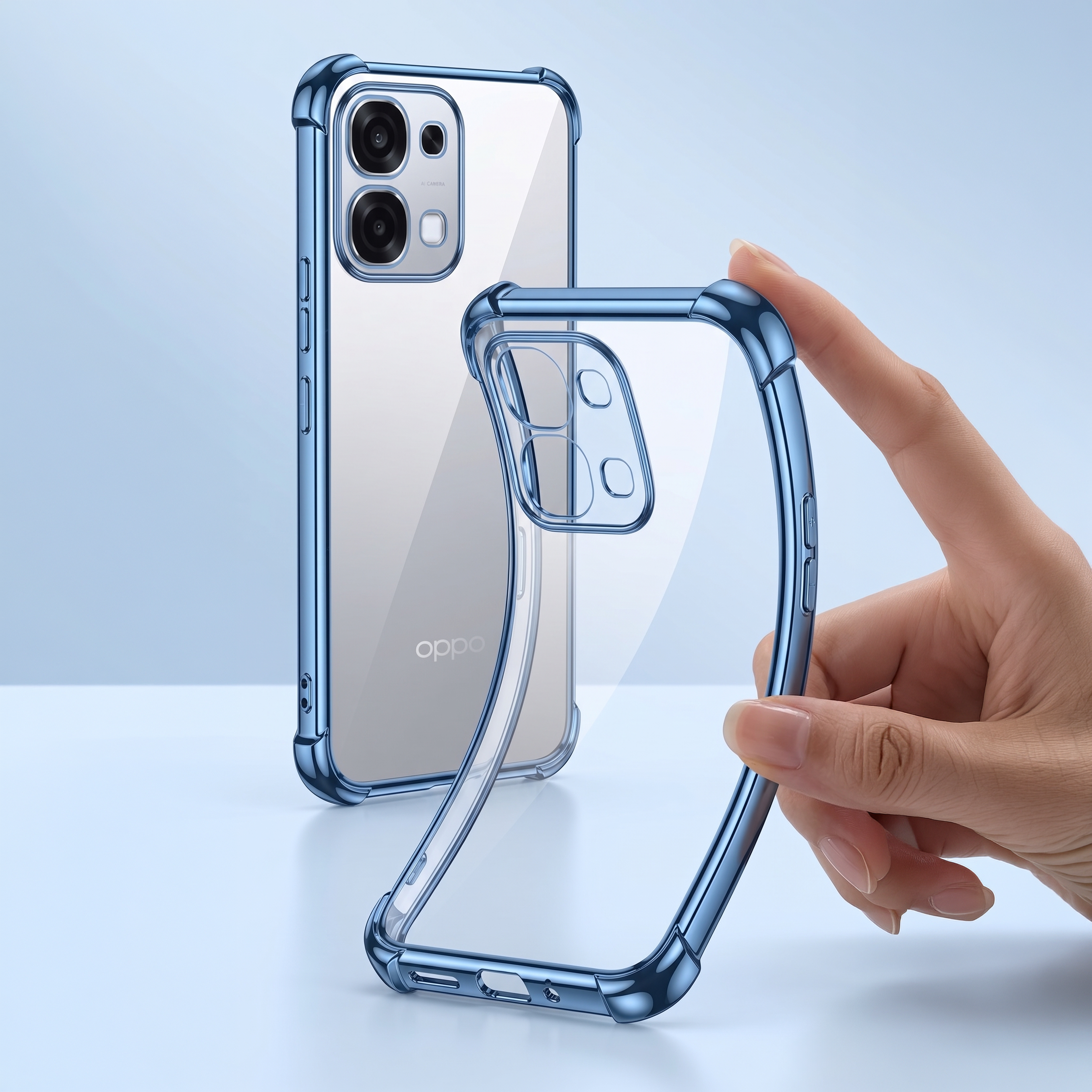 Oppo F31 5G Anti-Yellow Electroplating Transparent Airbags Case