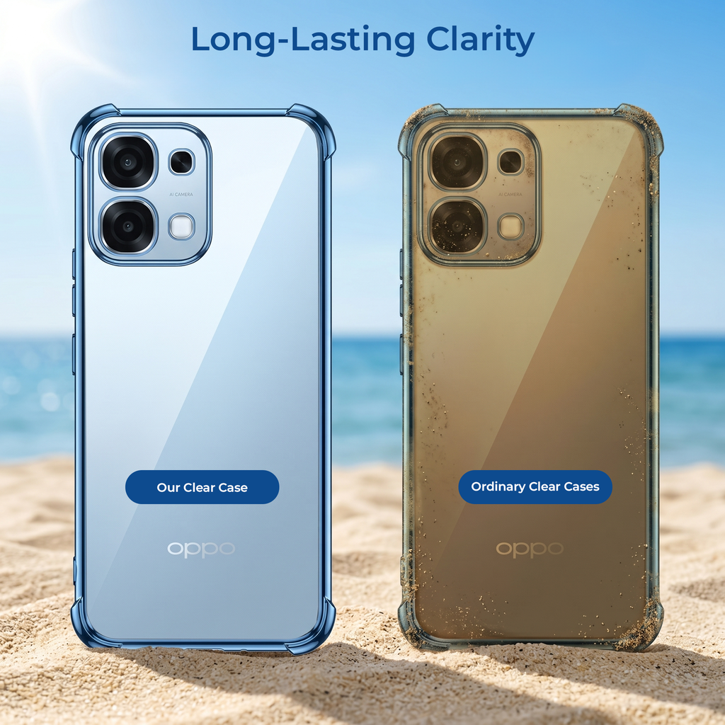 Oppo F31 5G Anti-Yellow Electroplating Transparent Airbags Case