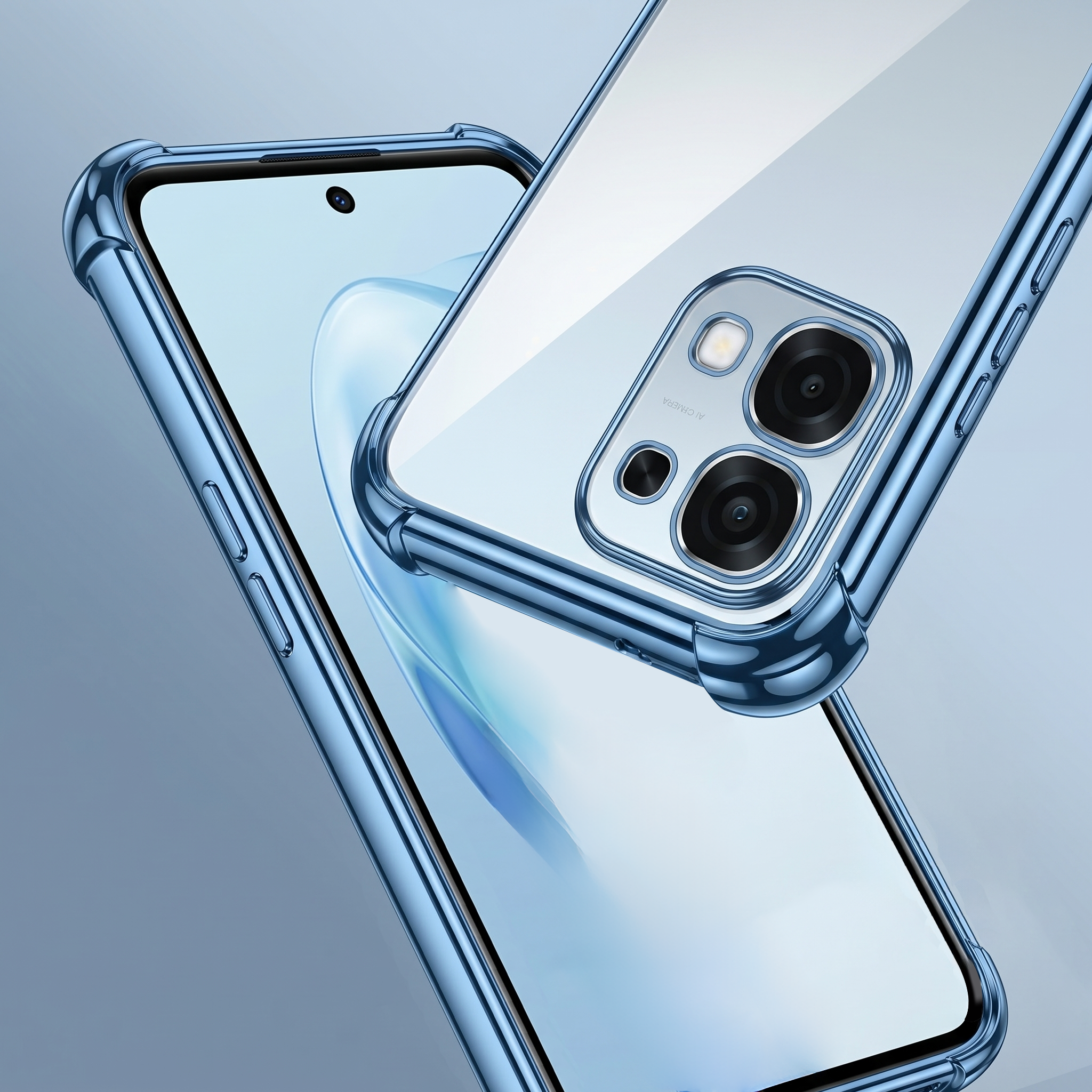 Oppo F31 5G Anti-Yellow Electroplating Transparent Airbags Case