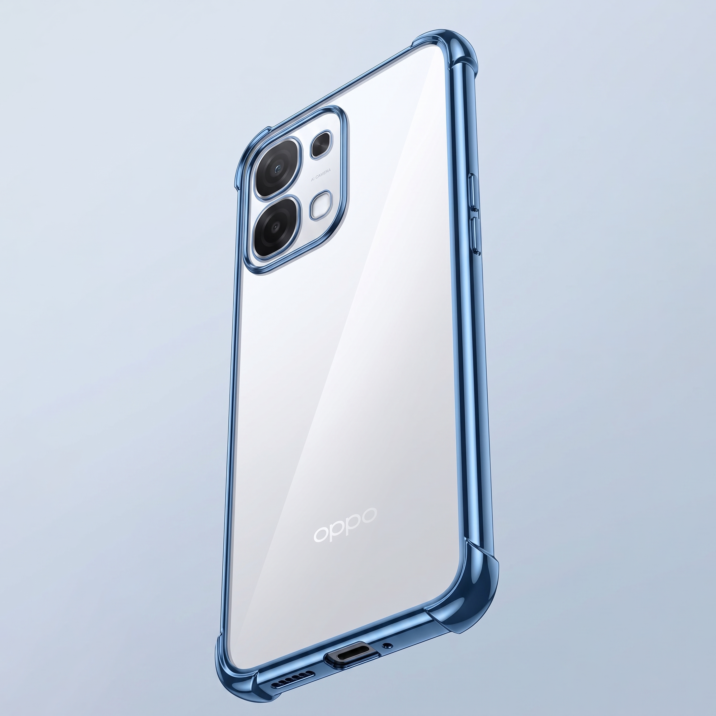 Oppo F31 5G Anti-Yellow Electroplating Transparent Airbags Case