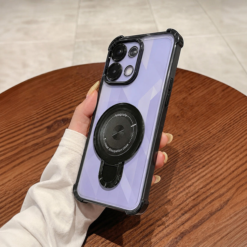 Oppo K13 5G Luxury Four Corner Invincible Bracket Ring Stand Case