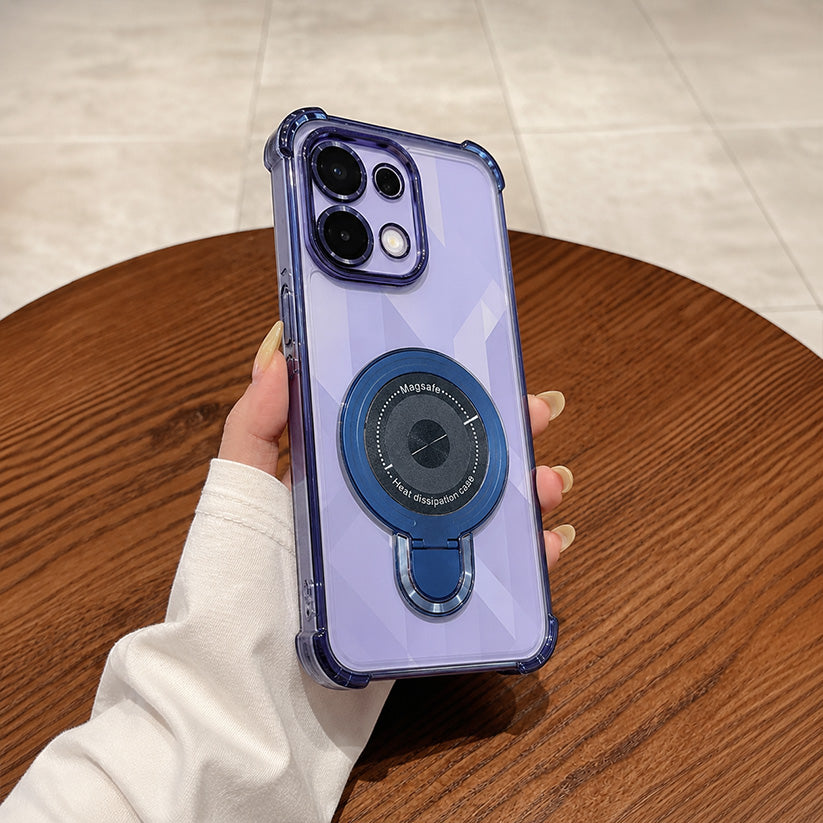 Oppo K13 5G Luxury Four Corner Invincible Bracket Ring Stand Case