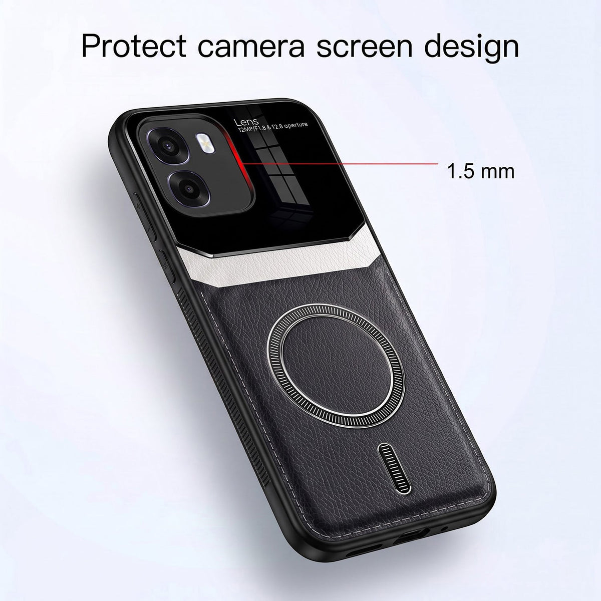 Oppo K14 5G Premium Magsafe Magnetic Leather Lens Protective Case