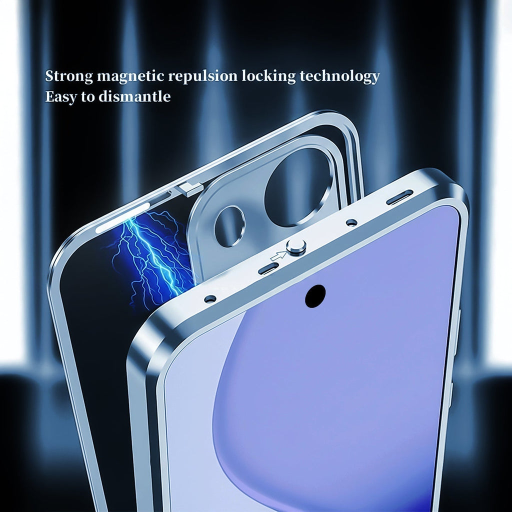 Oppo Reno 13 Pro 5G Aluminium Metal Bumper Shield Transparent Back Case