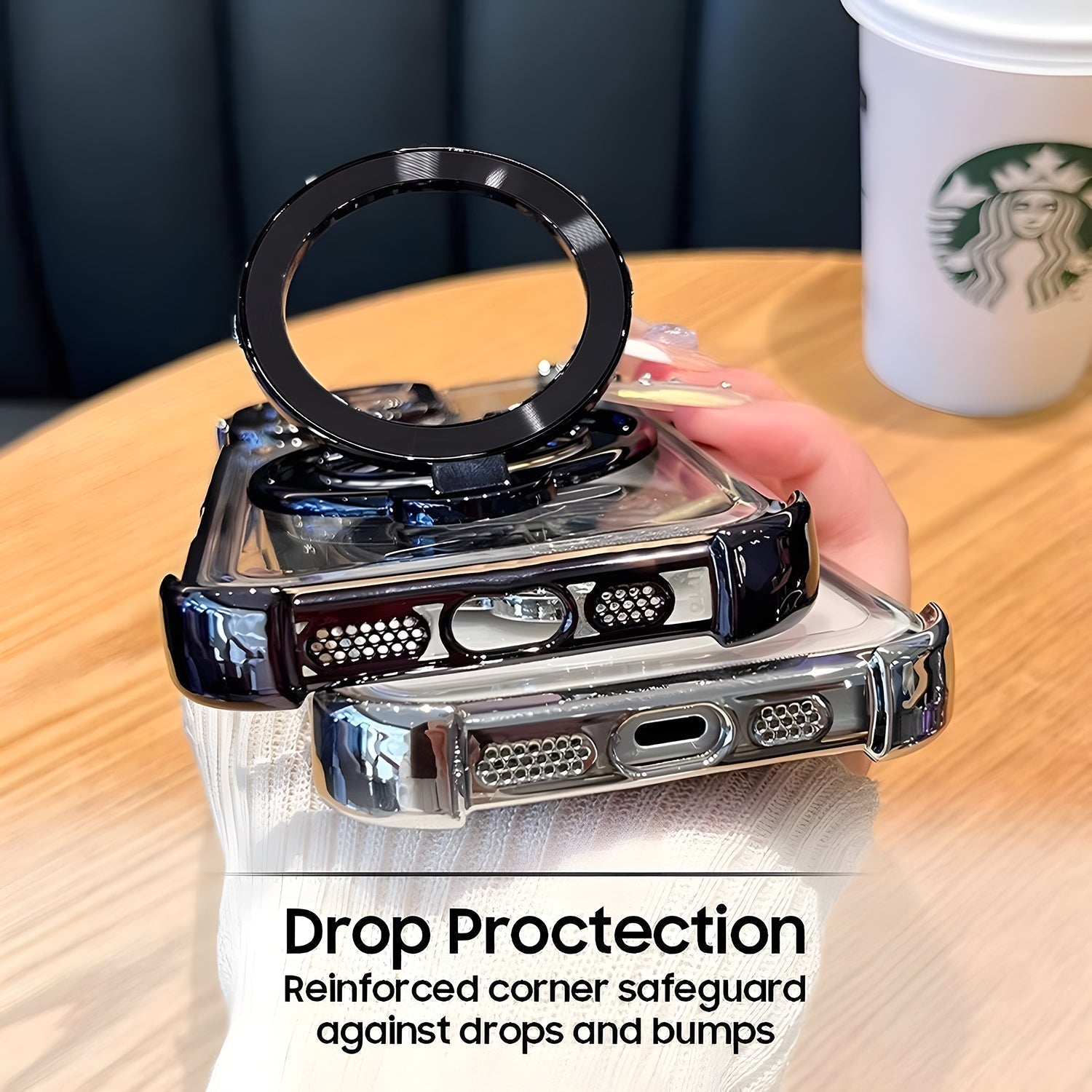 Oppo Reno 15 Pro Mini 5G Premium Stress Buster Wheel Rotating Shockproof Airbags Case