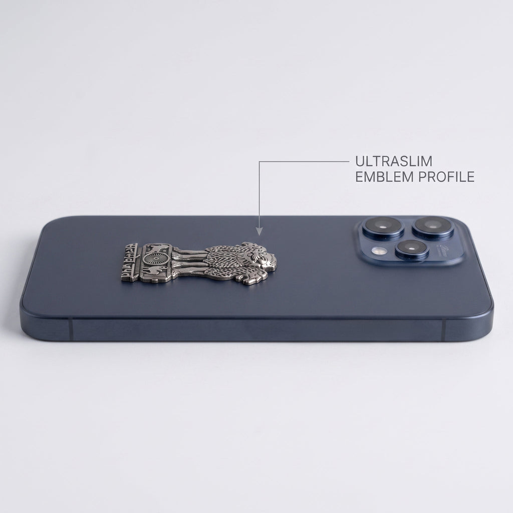 Oppo Reno 15 5G Compatible Satyamev Jayate 3D Metal Emblem Sticker