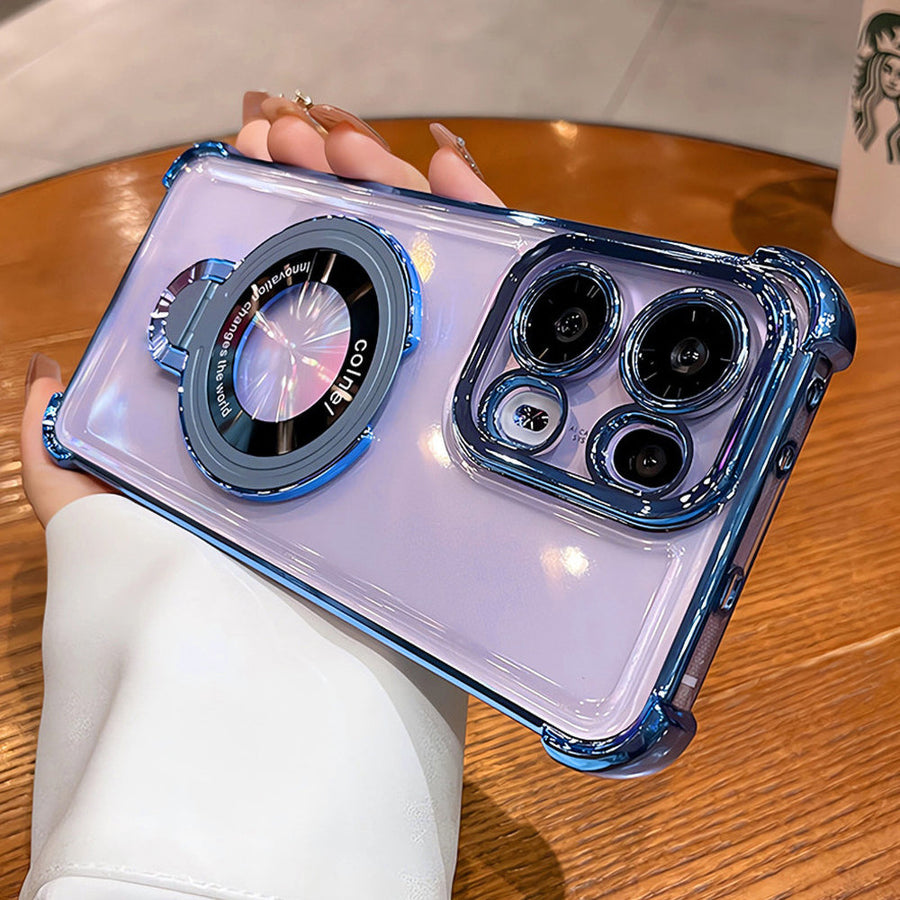 Oppo F31 5G Original Luxury Magnifier Ring Stand Shockproof Airbags Corner Case