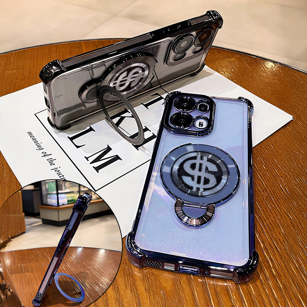 Shockproof Oppo F31 5G case with airbags and dollar spin

