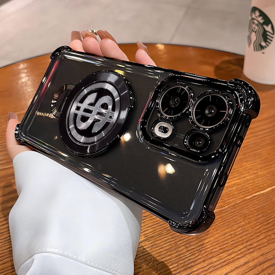 Oppo Reno 14 Pro 5G Four Corner Airbags 100% Original Astro Money Magnet Rotating Dollar Case