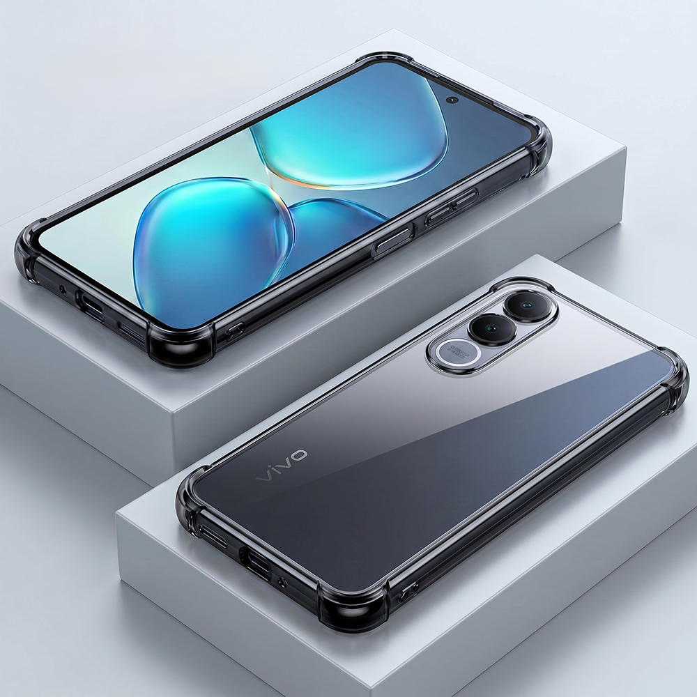 Vivo V70FE 5G Anti-Yellow Electroplating Transparent Airbags Case