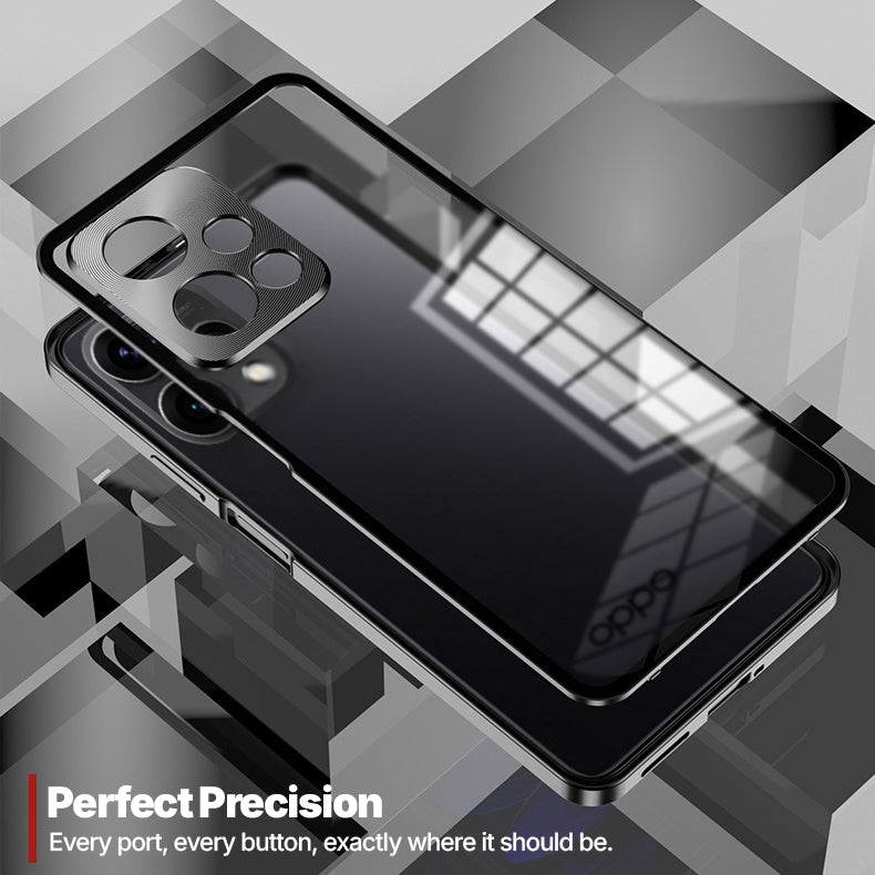 Oppo Reno 15 5G Aluminium Metal Bumper Shield Transparent Back Case