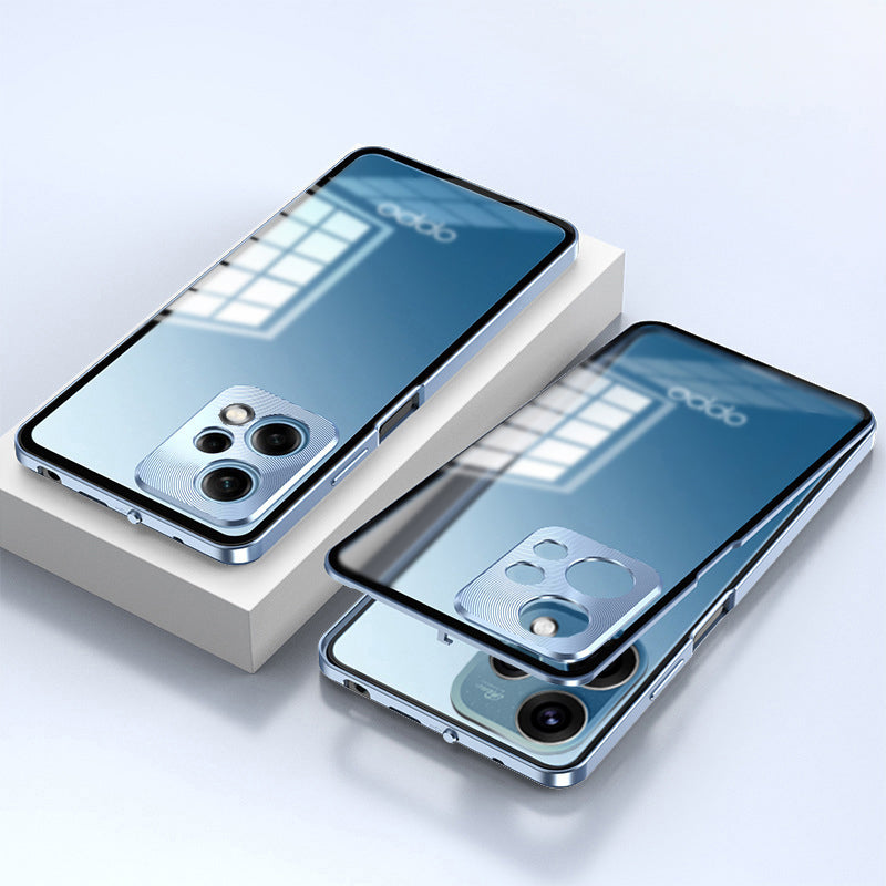 Oppo Reno 15 5G Aluminium Metal Bumper Shield Transparent Back Case