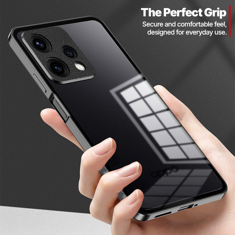Oppo Reno 15 5G Aluminium Metal Bumper Shield Transparent Back Case