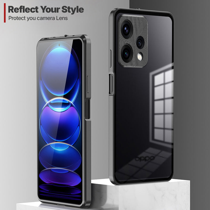 Oppo Reno 15 5G Aluminium Metal Bumper Shield Transparent Back Case