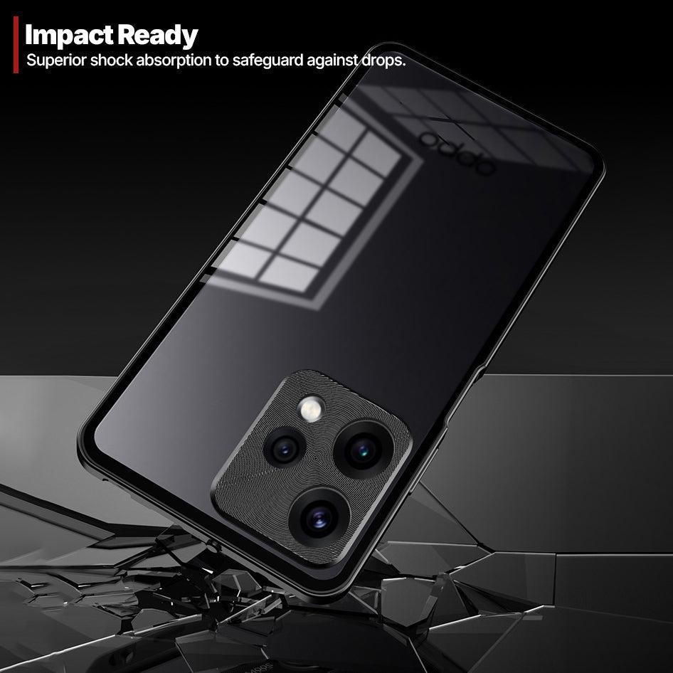 Oppo Reno 15 5G Aluminium Metal Bumper Shield Transparent Back Case