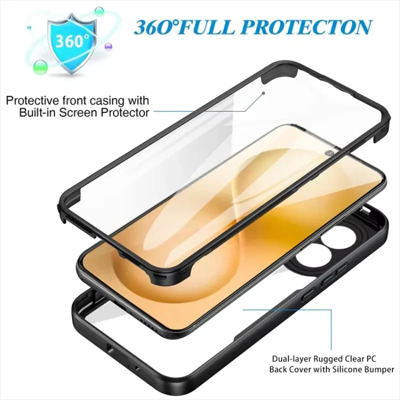 Vivo V60 5G Slim Fit Heavy Duty Shockproof Full Body Protection Case