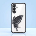 Samsung Galaxy A16 5G Premium Butterfly Glitter Stand Transparent Shockproof Airbag Phone Case