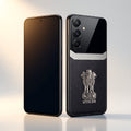 Samsung Galaxy A16 5G Satyamev Jayate 3D Metal Leather Back Case