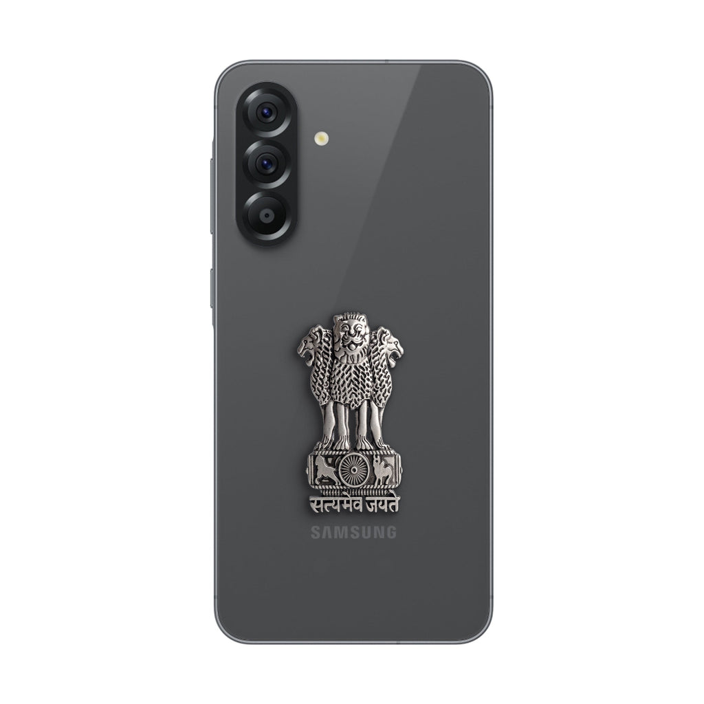 Samsung Galaxy A56 5G Compatible Satyamev Jayate 3D Metal Emblem Sticker