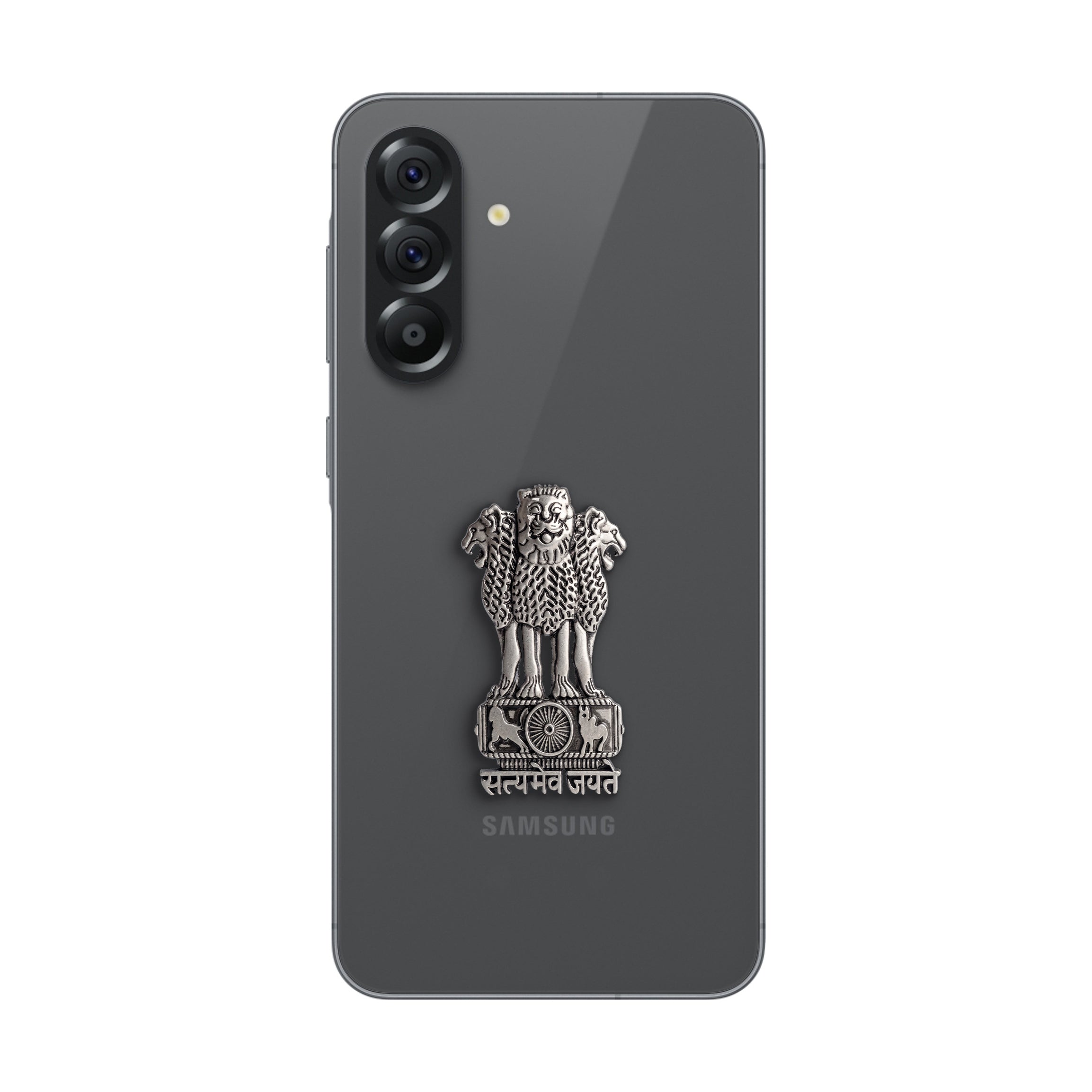 Samsung Galaxy A56 5G Compatible Satyamev Jayate 3D Metal Emblem Sticker
