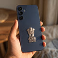 Samsung Galaxy A35 5G Compatible Satyamev Jayate 3D Metal Emblem Sticker