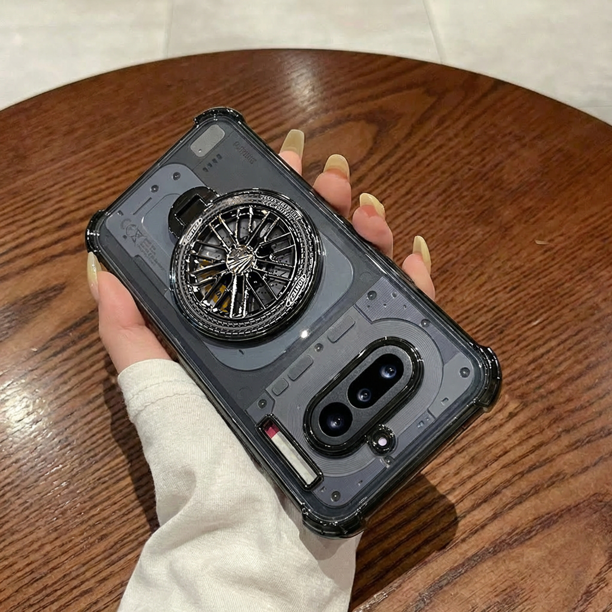 Nothing Phone 4a 5G Premium Stress Buster Wheel Rotating Shockproof Airbags Case