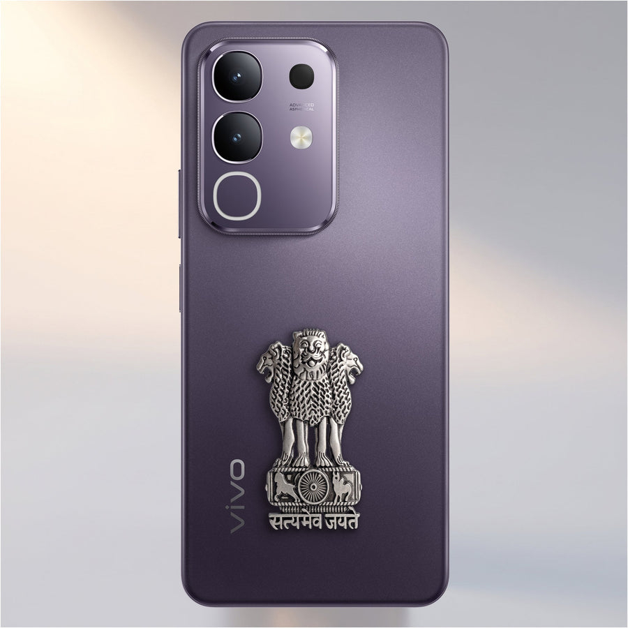 Vivo T4x 5G Compatible Satyamev Jayate 3D Metal Emblem Sticker