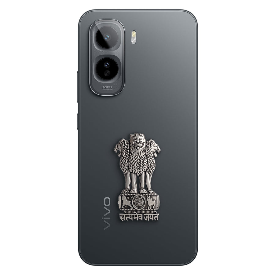 Vivo T5 Pro 5G Compatible Satyamev Jayate 3D Metal Emblem Sticker