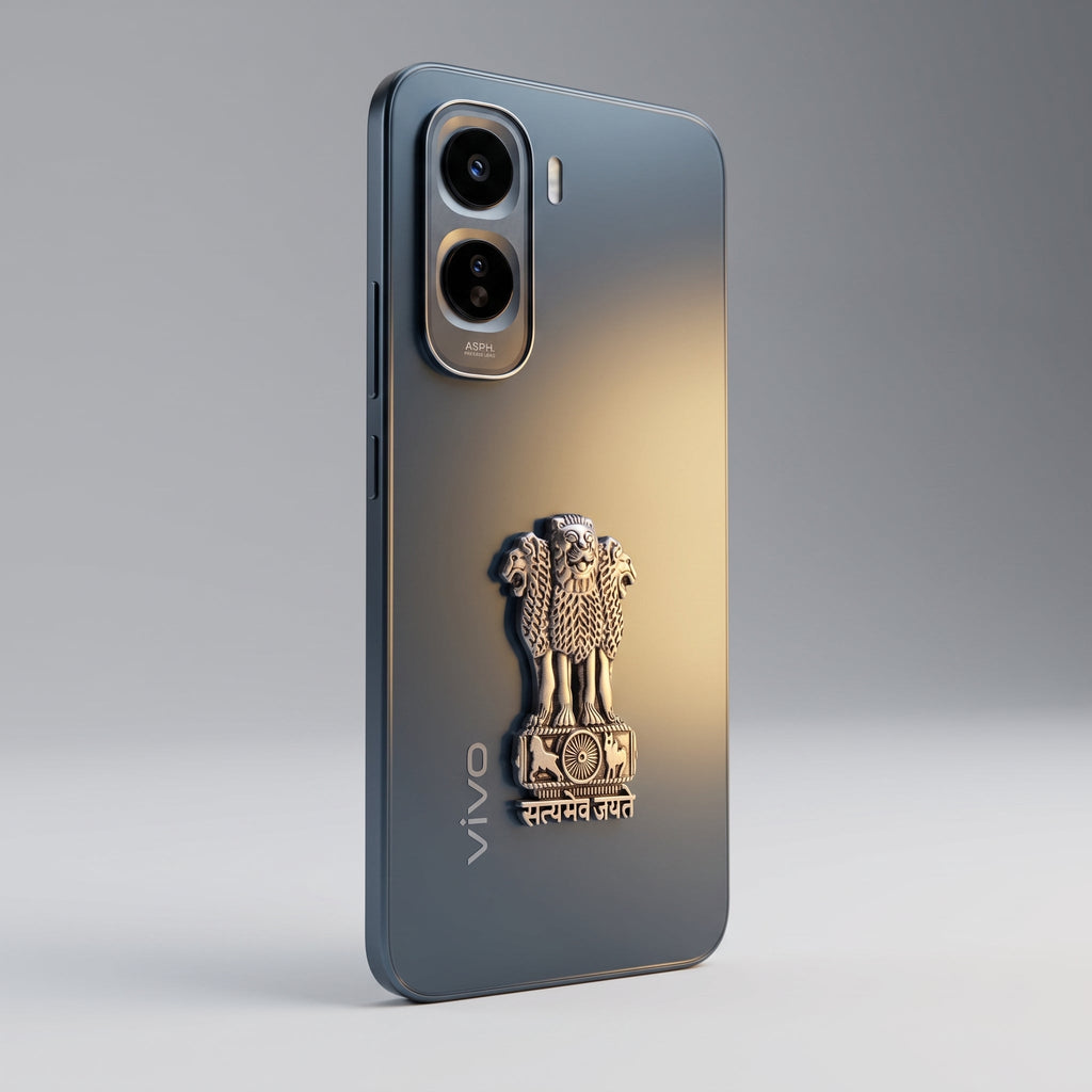 Vivo T5 Pro 5G Compatible Satyamev Jayate 3D Metal Emblem Sticker