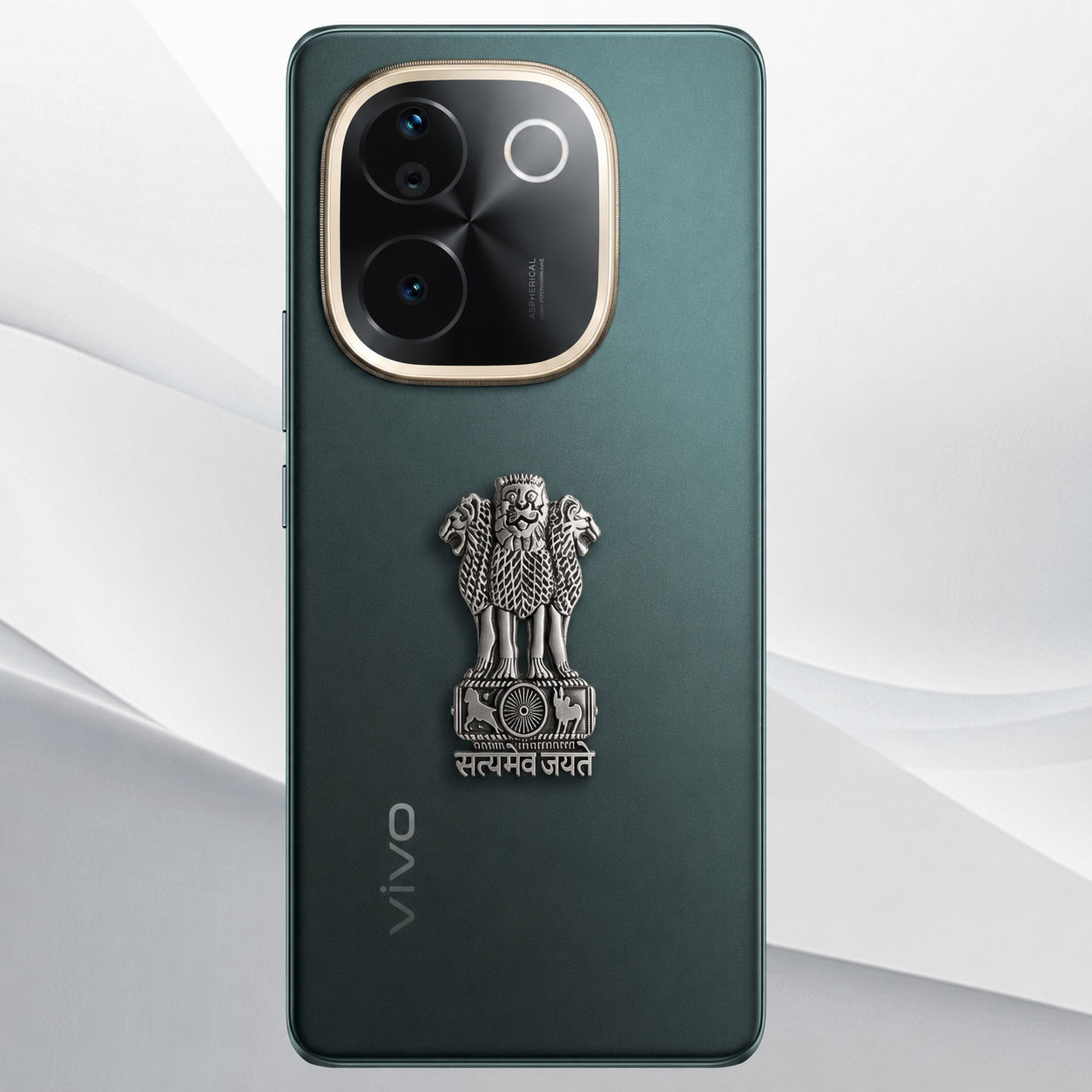 Vivo T3 Pro 5G Compatible Satyamev Jayate 3D Metal Emblem Sticker