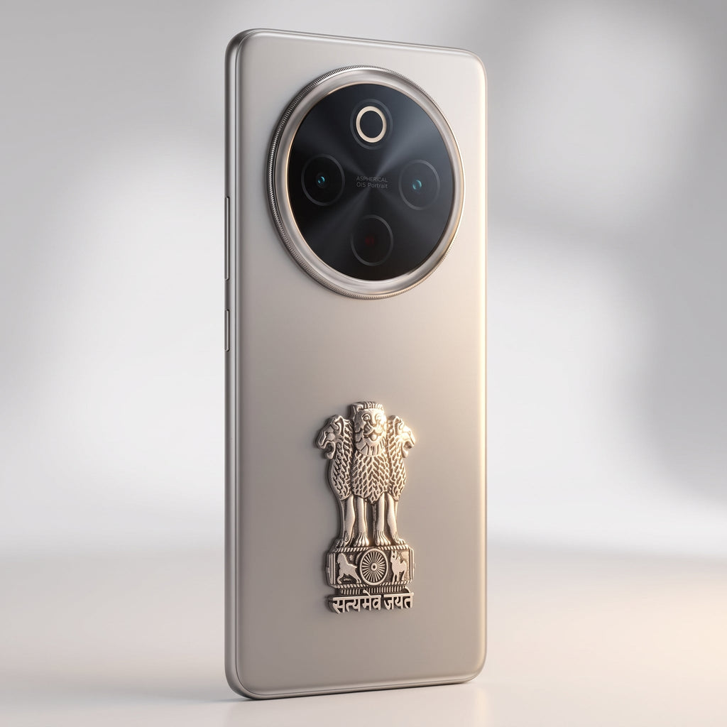 Vivo T4 5G Compatible Satyamev Jayate 3D Metal Emblem Sticker