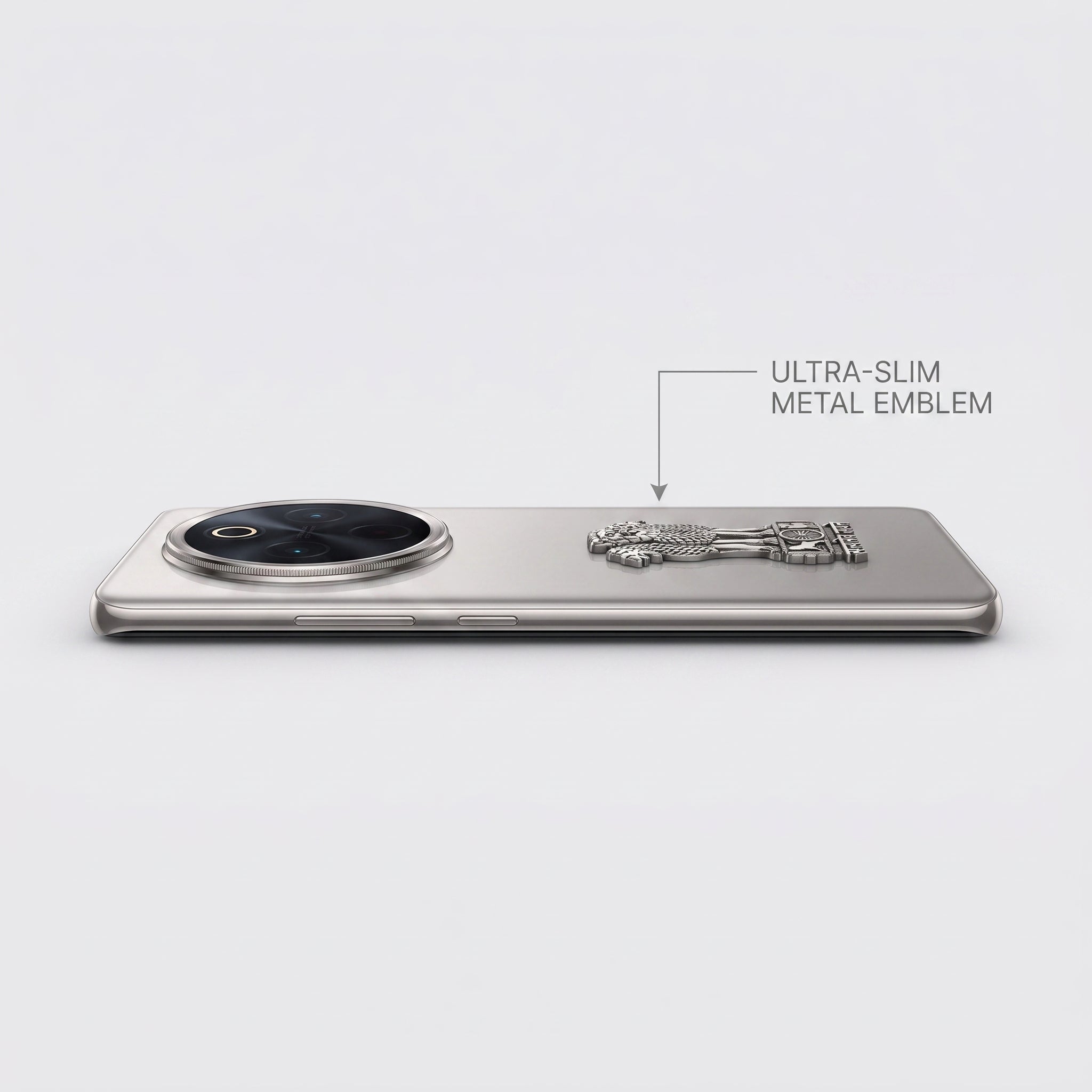 Vivo T4 5G Compatible Satyamev Jayate 3D Metal Emblem Sticker